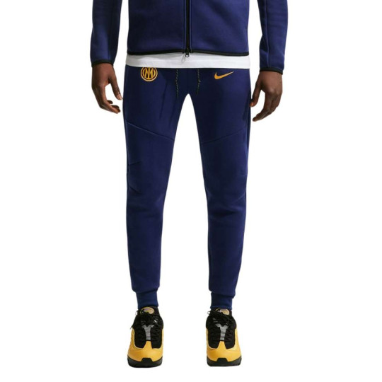 Nike Inter Milan Tech Fleece Joggingbroek 2026-2027 Donkerblauw Zwart Goudgeel