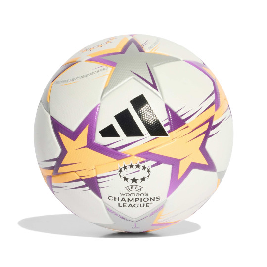 adidas Women's UEFA Champions League League Voetbal Maat 5 2026-2027 Wit Zwart Paars Oranje