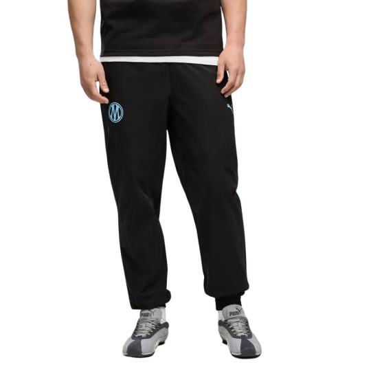 PUMA Olympique Marseille Pumatech Woven Trainingsbroek 2026-2027 Zwart Blauw