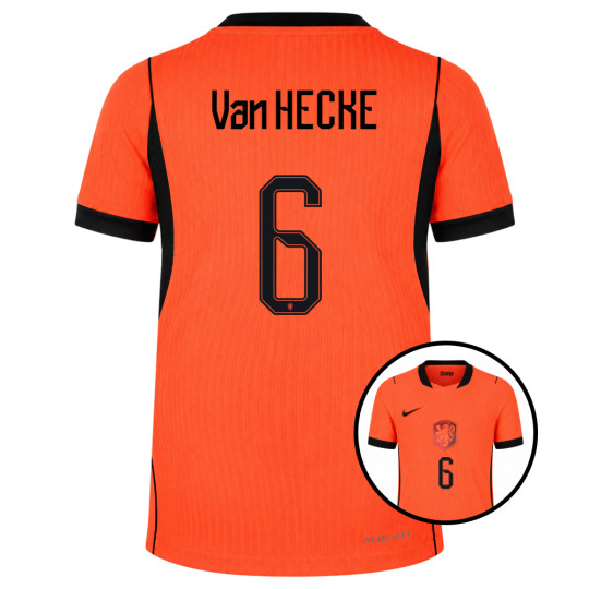 Nike Netherlands Van Hecke 6 Authentic Home Shirt 2026-2028 Kids