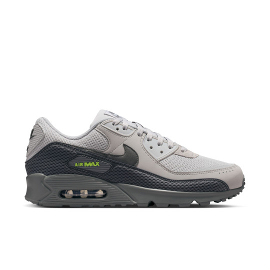 Nike Air Max 90 Premium Sneakers Beige Zwart Donkergrijs Neongroen
