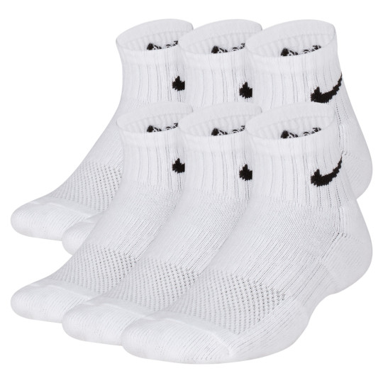 Nike Sokken Everyday Halfhoog 6-Pack Kids Wit Zwart