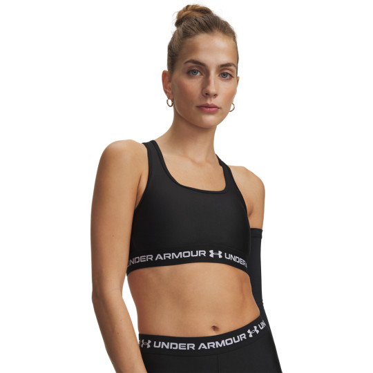 Under Armour Crossback Sportbeha Dames Zwart Wit