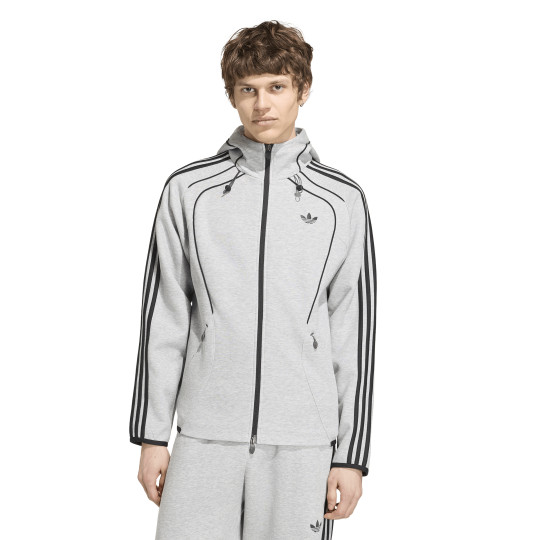 adidas Spacer Trainingsjack Hooded Grijs Zwart