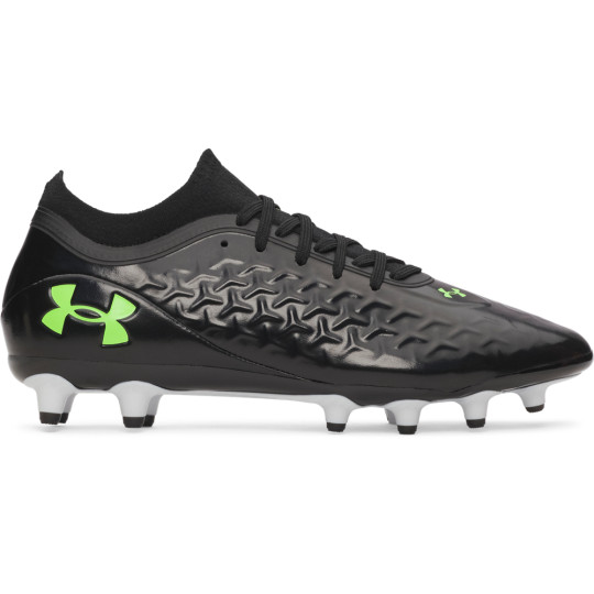 Under Armour Magnetico Pro 6 Gras Voetbalschoenen (FG) Zwart Metallic Black Neongroen