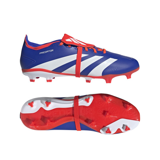 adidas Predator League FT Gras Voetbalschoenen (FG) Blauw Wit Rood