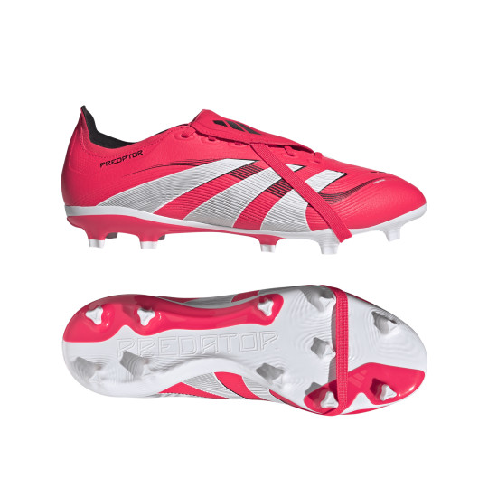 adidas Predator League FT Gras / Kunstgras Voetbalschoenen (MG) Rood Wit Zwart