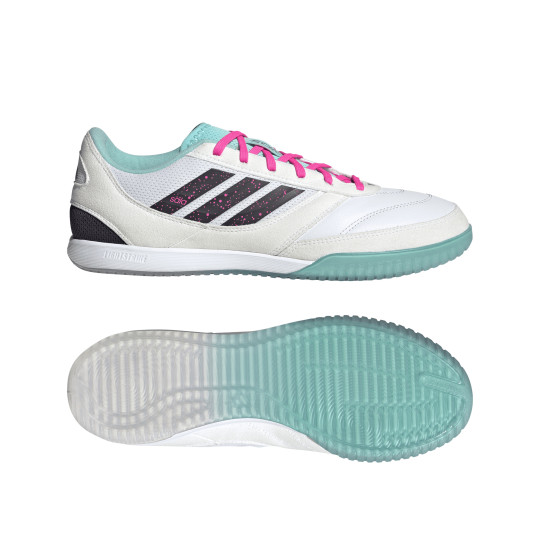 adidas Top Sala Competition II Chaussures de Foot en Salle (IN) Blanc Noir Turquoise Rose