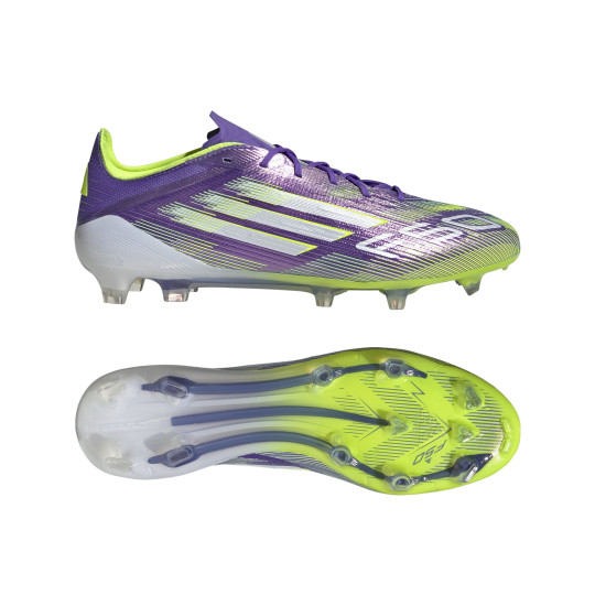 adidas F50 Elite Gras Voetbalschoenen (FG) Paars Wit Neongeel