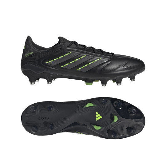 adidas Copa Pure III Elite Gras Voetbalschoenen (FG) Zwart Donkergrijs Groen