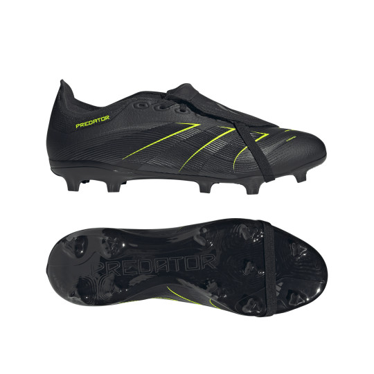 adidas Predator League FT Gras / Kunstgras Voetbalschoenen (MG) Zwart Donkergrijs Neongeel