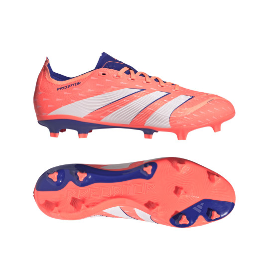 adidas Predator League Gazon Naturel Artificiel Chaussures de Foot (MG) Orange Blanc Bleu