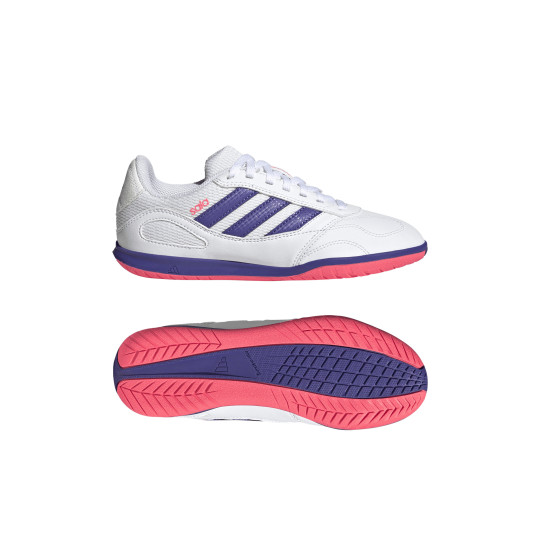 adidas Super Sala III Indoor Football Boots (IN) Kids White Purple Pink