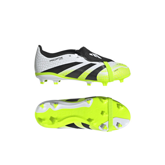 adidas Predator League FT Gras / Kunstgras Voetbalschoenen (MG) Kids Wit Zwart Neongeel