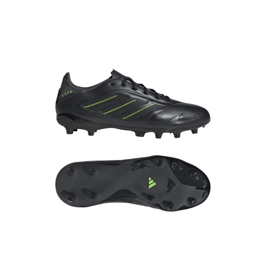 adidas Copa Pure III League Gras / Kunstgras Voetbalschoenen (MG) Kids Zwart Donkergrijs Groen