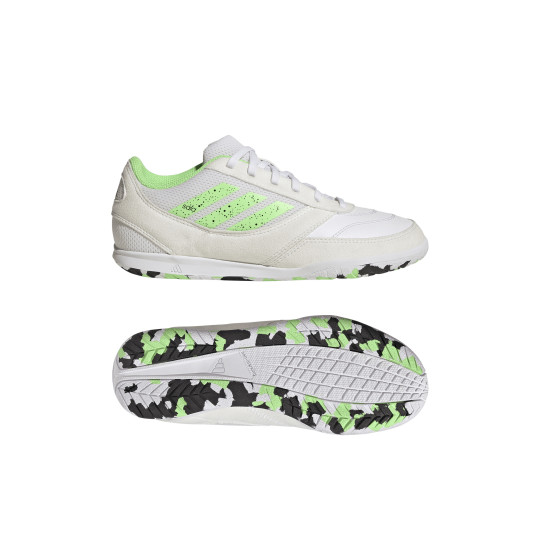 adidas Top Sala Competition II Zaalvoetbalschoenen (IN) Kids Wit Lichtgroen Zwart