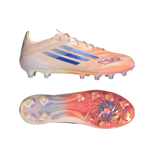 adidas F50 Sparkfusion Elite Low Gras / Kunstgras Voetbalschoenen (MG) Dames Oranje Blauw