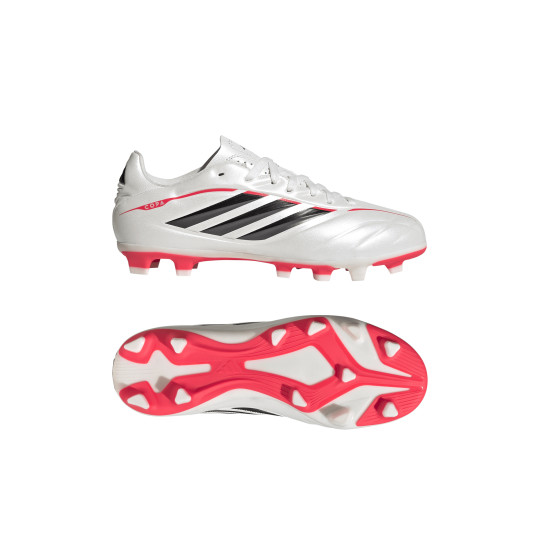 adidas Copa Pure IV Club Gras / Kunstgras Voetbalschoenen (MG) Kids Wit Zwart Rood