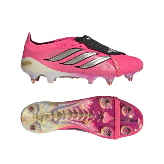 adidas Predator Elite FT IJzeren-Nop Voetbalschoenen (SG) Felroze Zilvergrijs Zwart Goud