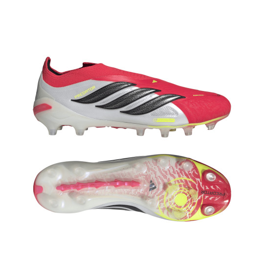 adidas Predator Elite Veterloze Kunstgras Voetbalschoenen (AG) Rood Wit Zwart