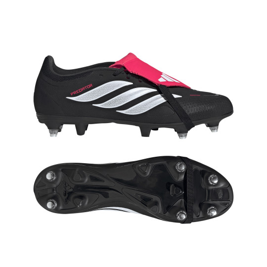 adidas Predator League FT IJzeren-Nop Voetbalschoenen (SG) Zwart Wit Rood