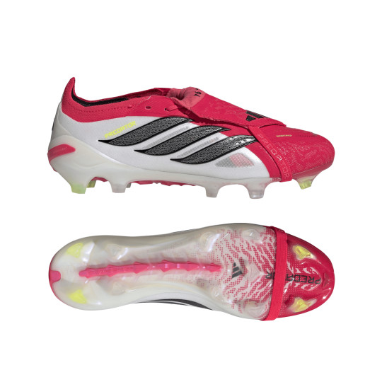 adidas Predator Elite FT Gazon Naturel Chaussures de Foot (FG) Rouge Blanc Noir