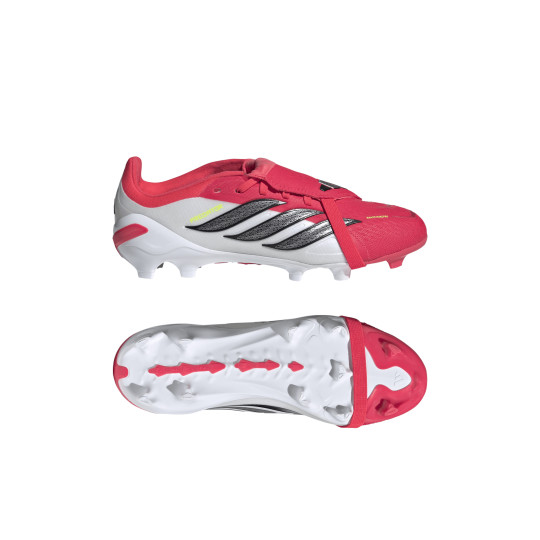 adidas Predator Elite FT Gras Voetbalschoenen (FG) Kids Rood Wit Zwart