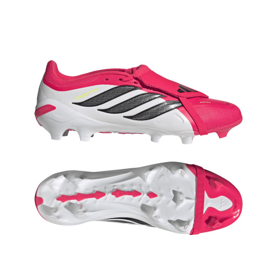 adidas Predator League FT Gazon Naturel Chaussures de Foot (FG) Rouge Blanc Noir