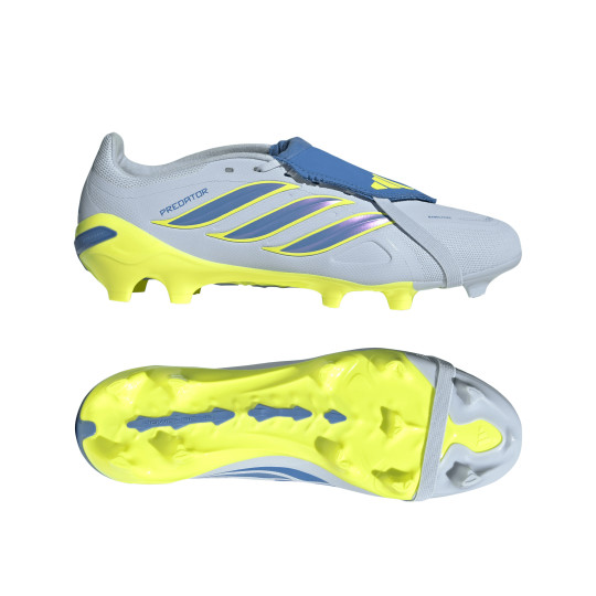adidas Predator League FT Gras Voetbalschoenen (FG) Lichtblauw Blauw Geel