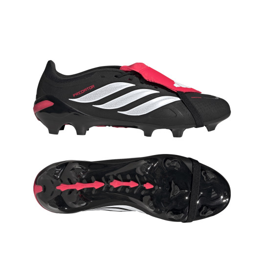 adidas Predator League FT Gras Voetbalschoenen (FG) Zwart Wit Rood