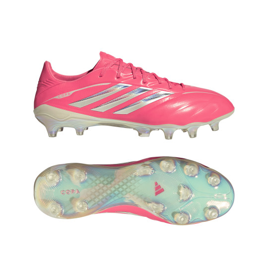 adidas Copa Pure IV Elite Gras Voetbalschoenen (FG) Felroze Zilver Wit