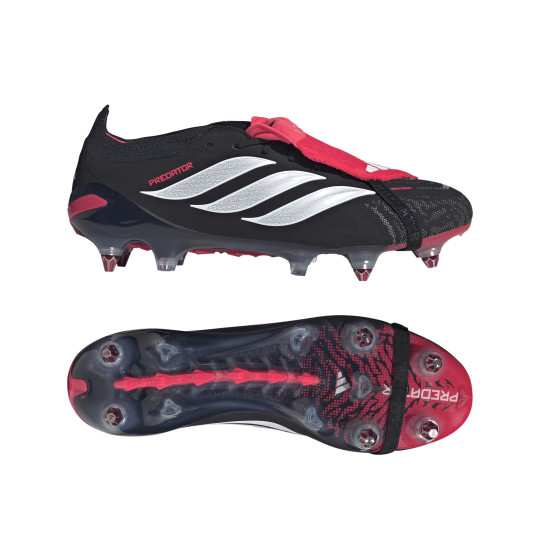 adidas Predator Elite FT IJzeren-Nop Voetbalschoenen (SG) Zwart Wit Rood