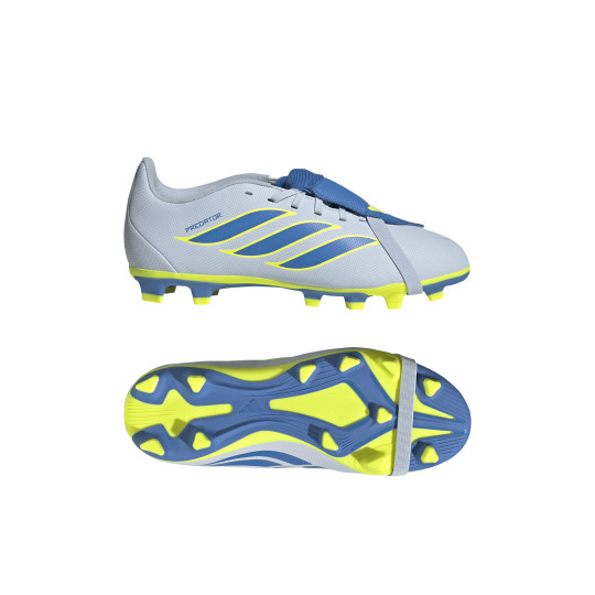 adidas Predator Club FT Gras / Kunstgras Voetbalschoenen (MG) Kids Lichtblauw Blauw Geel