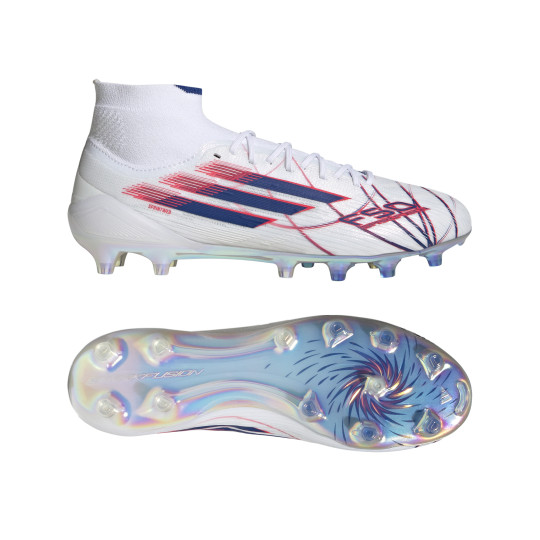 adidas F50 Sparkfusion Elite Gras / Kunstgras Voetbalschoenen (MG) Dames Wit Blauw Rood
