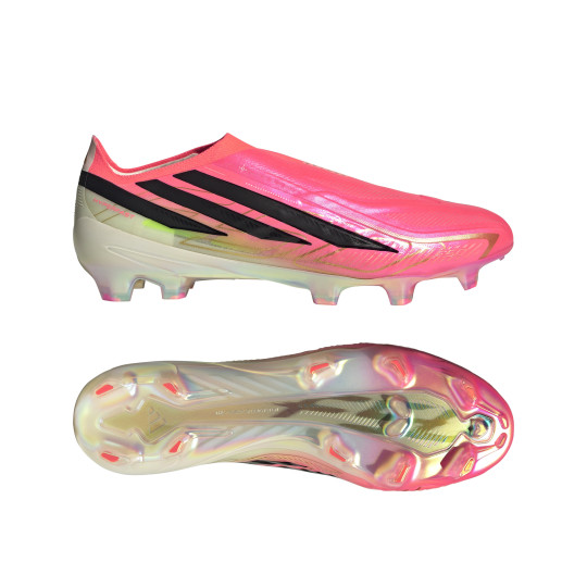 adidas F50 Hyperfast Elite Veterloze Gras Voetbalschoenen (FG) Felroze Zwart Goud Wit