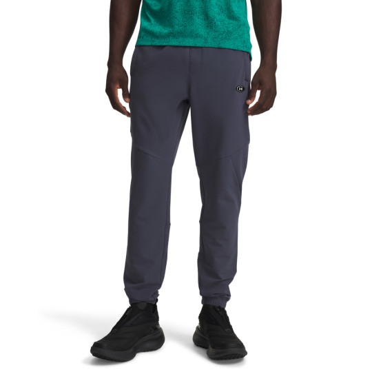 Pantalon d'entraînement pour l'hiver Under Armour Utility Woven gris foncé noir blanc