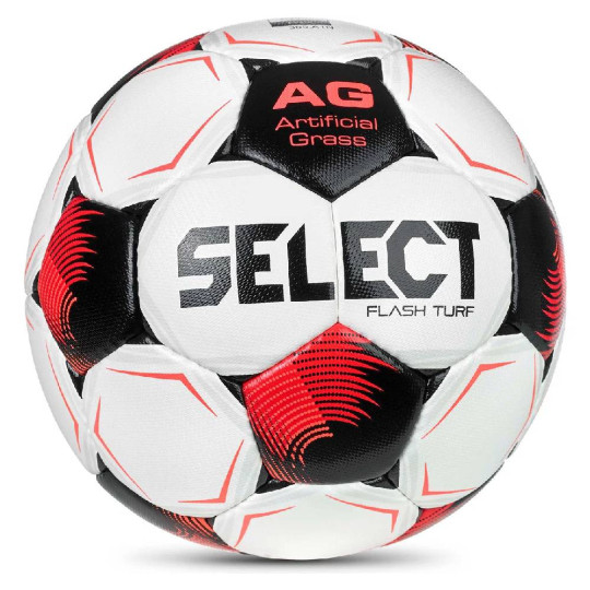 Select Flash Turf V26 Voetbal Maat 5 Wit Zwart Felrood
