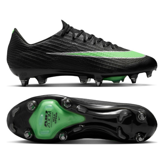 Nike Zoom Mercurial Superfly 11 Elite IJzeren-Nop Voetbalschoenen (SG) Zwart Felgroen Zilvergrijs