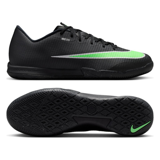 Nike Mercurial Vapor 17 Academy Zaalvoetbalschoenen (IN) Zwart Felgroen Zilvergrijs