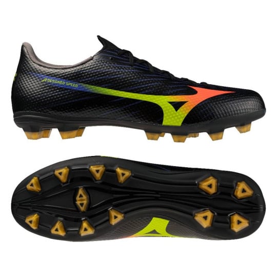 Mizuno Alpha III Select Gras Football Boots (FG) Black Lava Orange