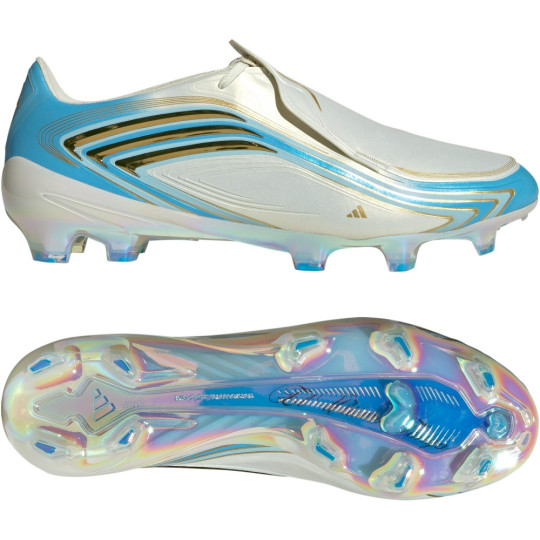 adidas F50 Messi Elite Gras Voetbalschoenen (FG) Wit Lichtblauw Goud