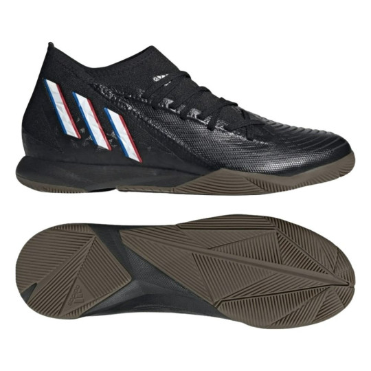 adidas Predator Edge.3 Zaalvoetbalschoenen (IN) Zwart Wit Rood