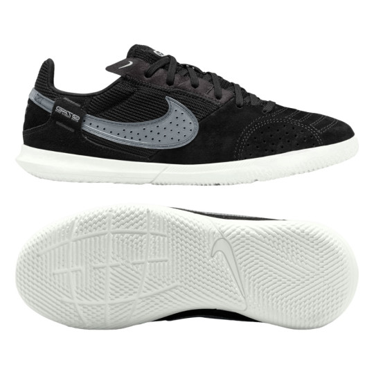 Nike Street Gato Chaussures de Foot Street Enfants Noir Gris Blanc