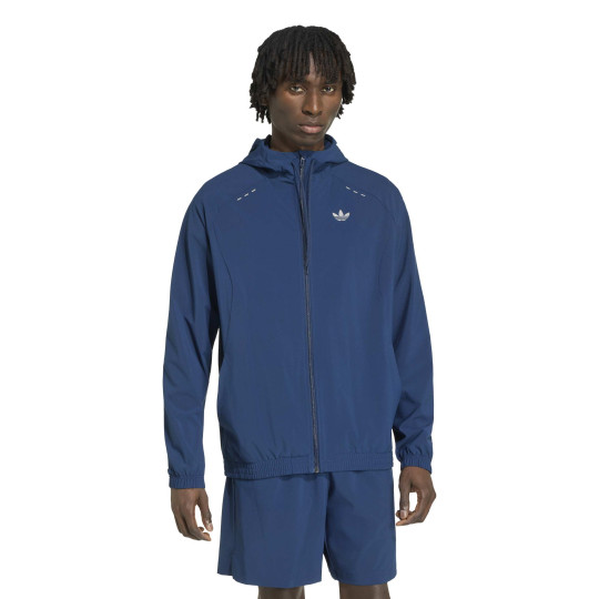 adidas Tech Essential Woven Trainingsjack Donkerblauw Zilver
