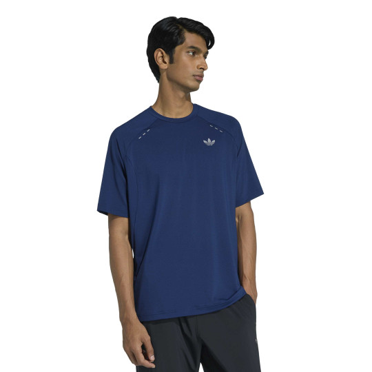 T-shirt adidas Tech Trefoil Essential bleu foncé argenté