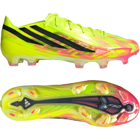 adidas F50 Hyperfast Elite Too Light Grass Football Boots (FG) Neon Yellow Black Pink