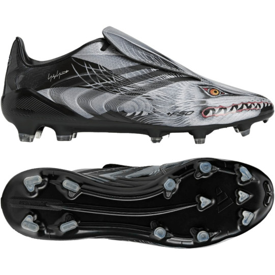 adidas F50 Tunit Y-3 Elite Gras Voetbalschoenen (FG) Zwart Zilvergrijs