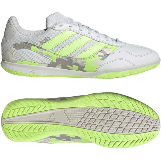 adidas Super Sala III Indoor Football Boots (IN) Light Grey Light Green Lime