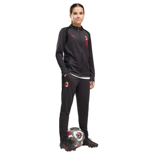 Survêtement PUMA AC Milan 1/4 Zip 2026-2027 pour Enfants, gris foncé et rouge