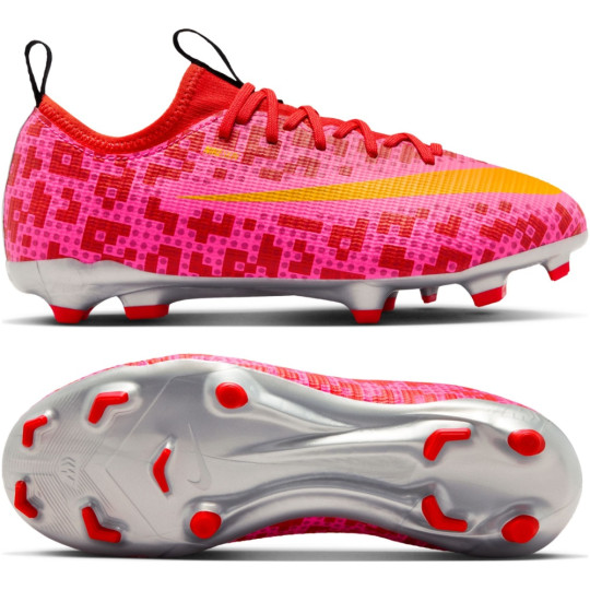 Nike Mercurial Vapor 17 Academy x LEGO® Gras Voetbalschoenen (FG) Kids Rood Roze Oranje